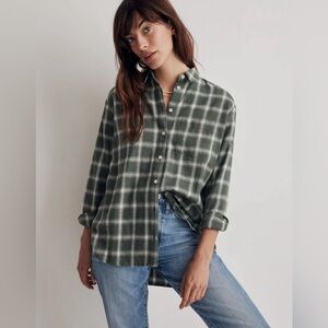Madewell Oversized Ex-Boyfriend Shirt in Delford Plaid